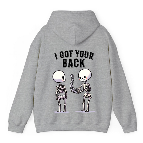 Heather Grey Hoodie Printed I Got Your Back