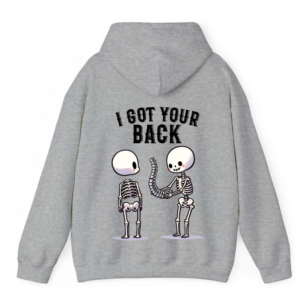 Heather Grey Hoodie Printed I Got Your Back