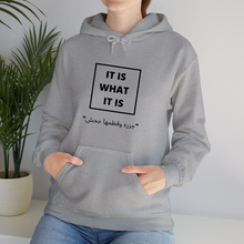Load image into Gallery viewer, Heather Grey Hoodie It Is What It Is Arabic
