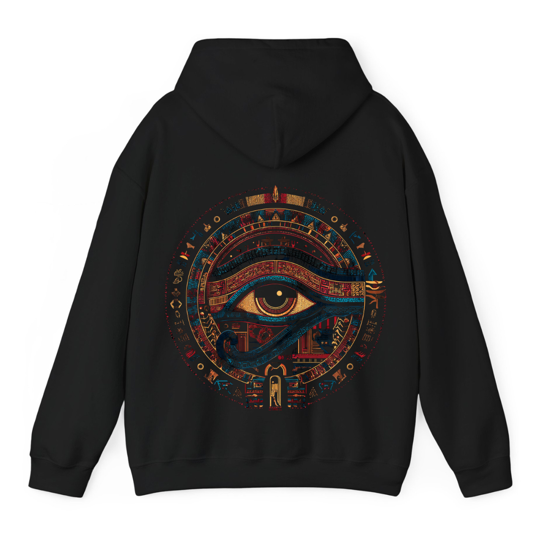 Black Hoodie Printed Eye of Horus S2