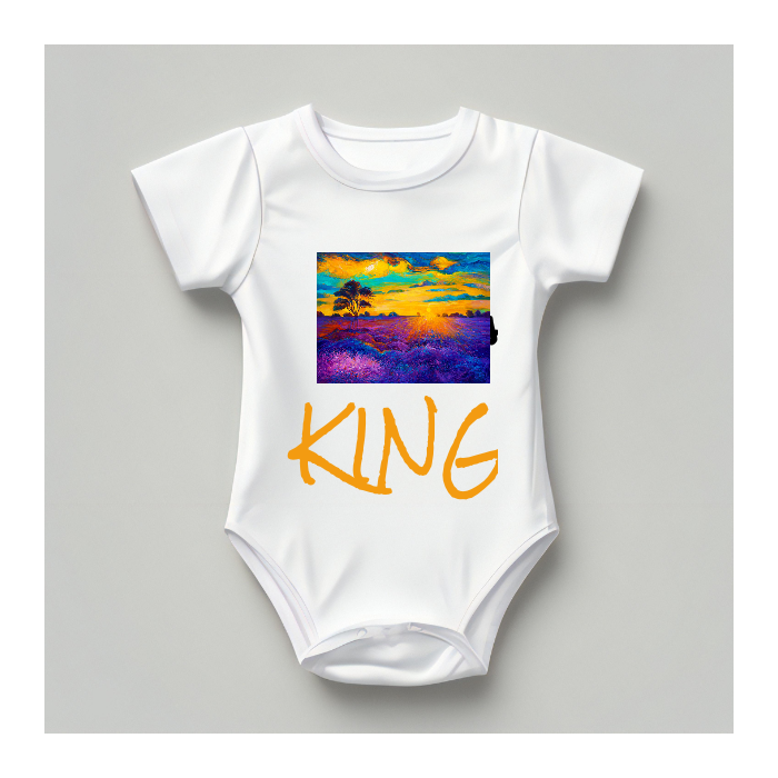Custom Design Baby Bodysuit Onesie Half Sleeves