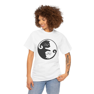 T Shirt Printed Cat Ying Yang