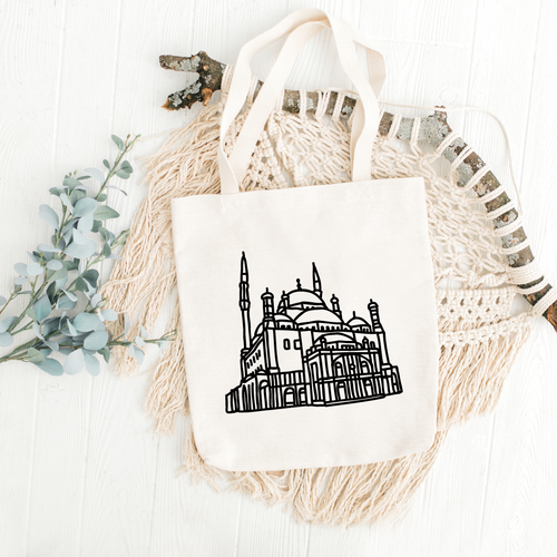 Citadel of Cairo Printed Tote Bag