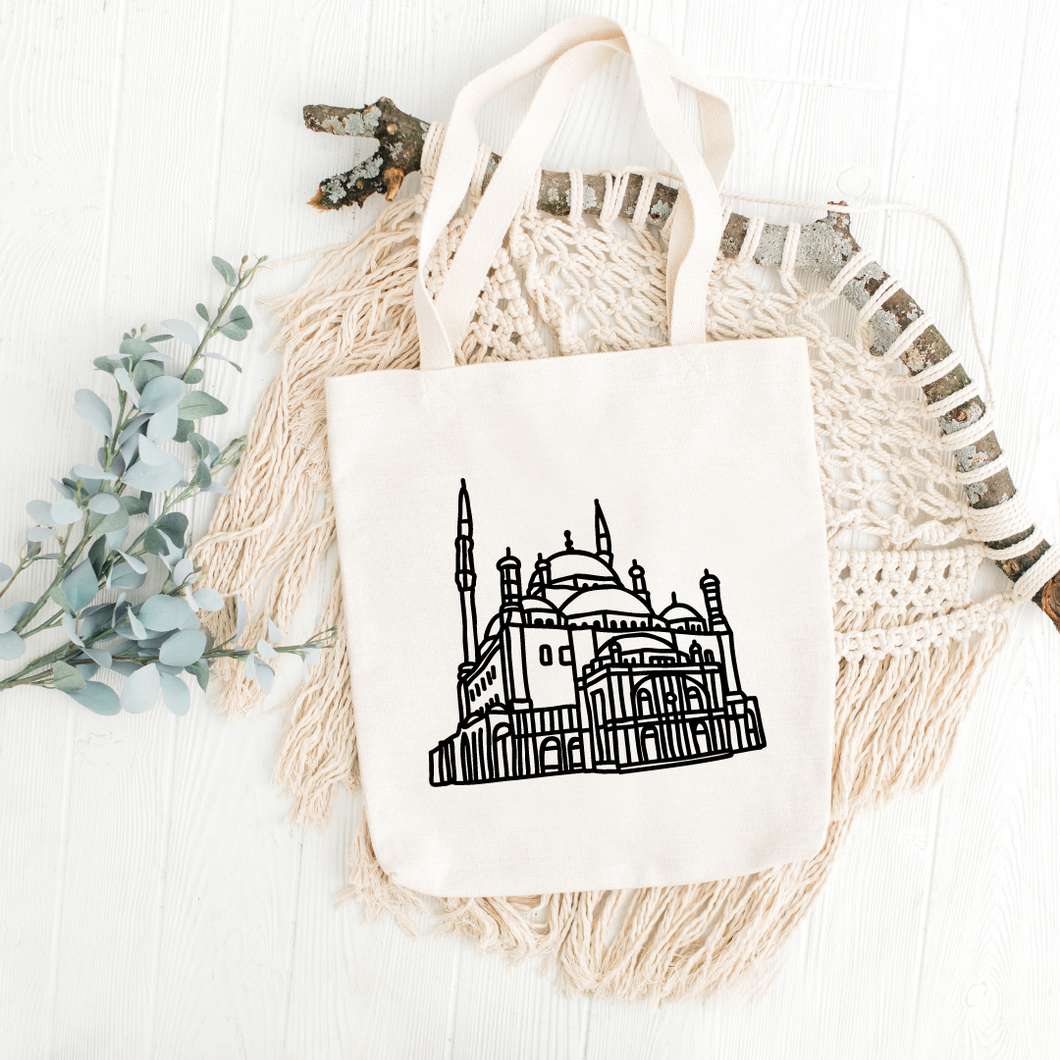 Citadel of Cairo Printed Tote Bag