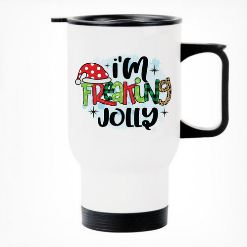 Am Freaking Jolly Printed Thermal Mug