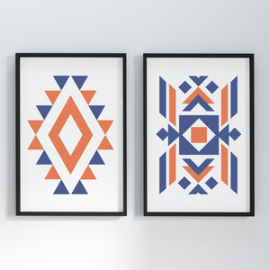 Aztec Wall Art Set of 2