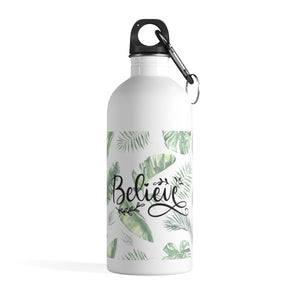 Believe Leaf Pattern Printed Bottle