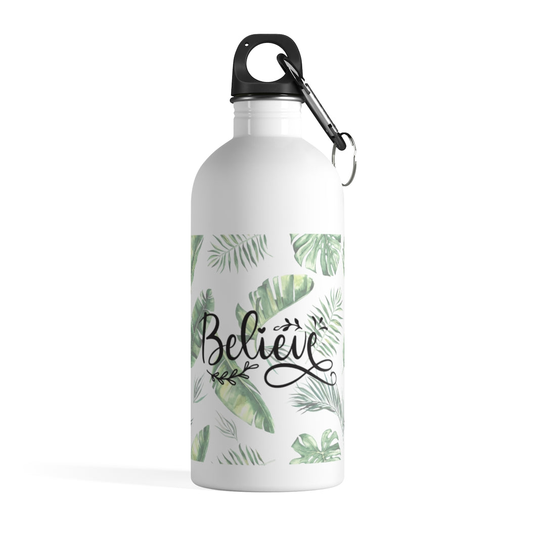 Believe Leaf Pattern Printed Bottle
