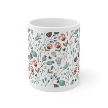 Load image into Gallery viewer, Colorful Floral Printed on White Coffee Mug
