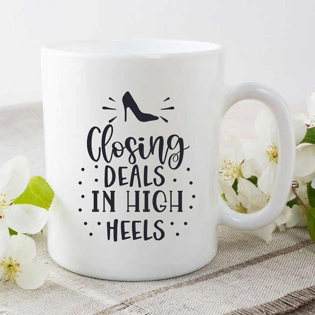 Closing Deals In High Heels Printed Mug