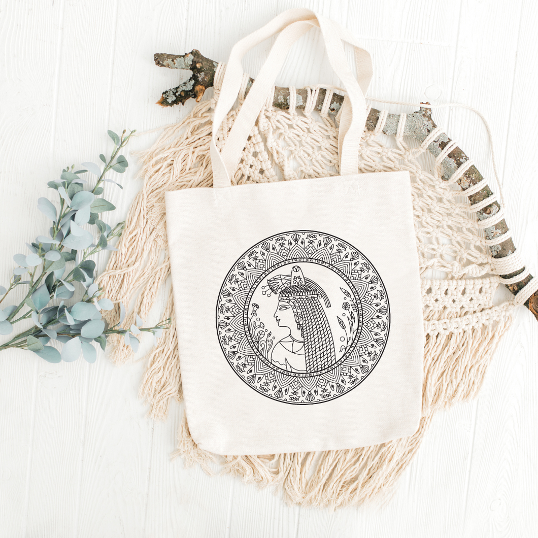 Cleopatra Queen of Egypt Printed Tote Bag