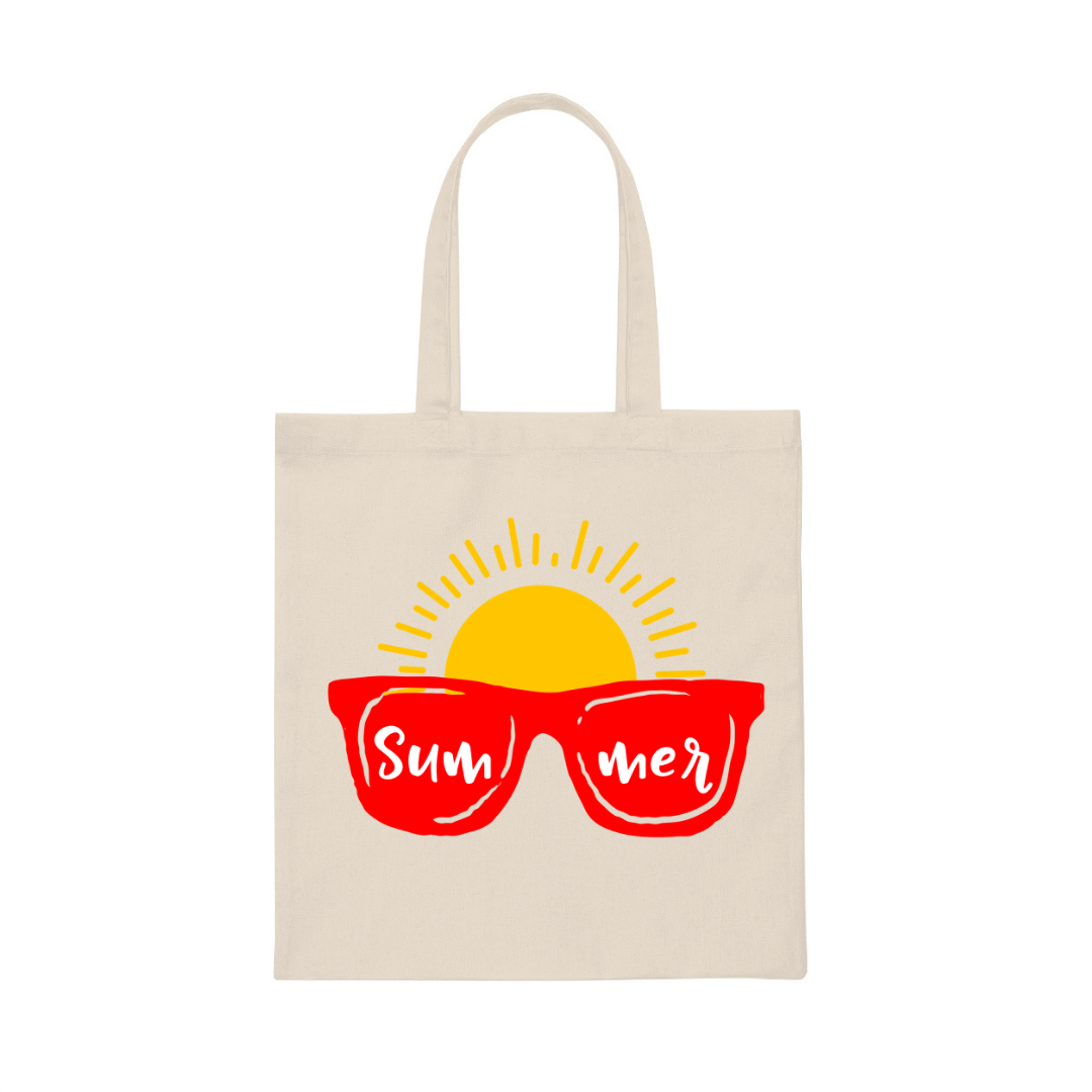 Summer Red Glasses Tote Bag