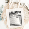 Architect Nutritional Facts  Tote Bag