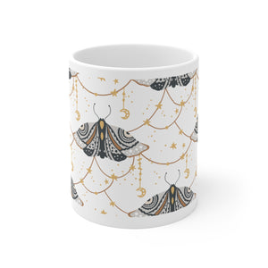 Butterfly Pattern Printed on White Coffee Mug