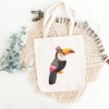 Colorful Toucan Printed Tote Bag