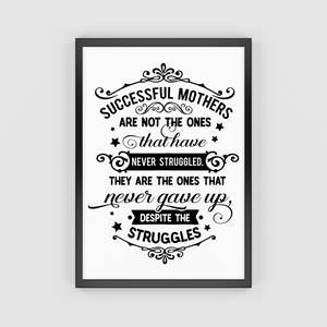 Successful Mothers Quote Wall Art