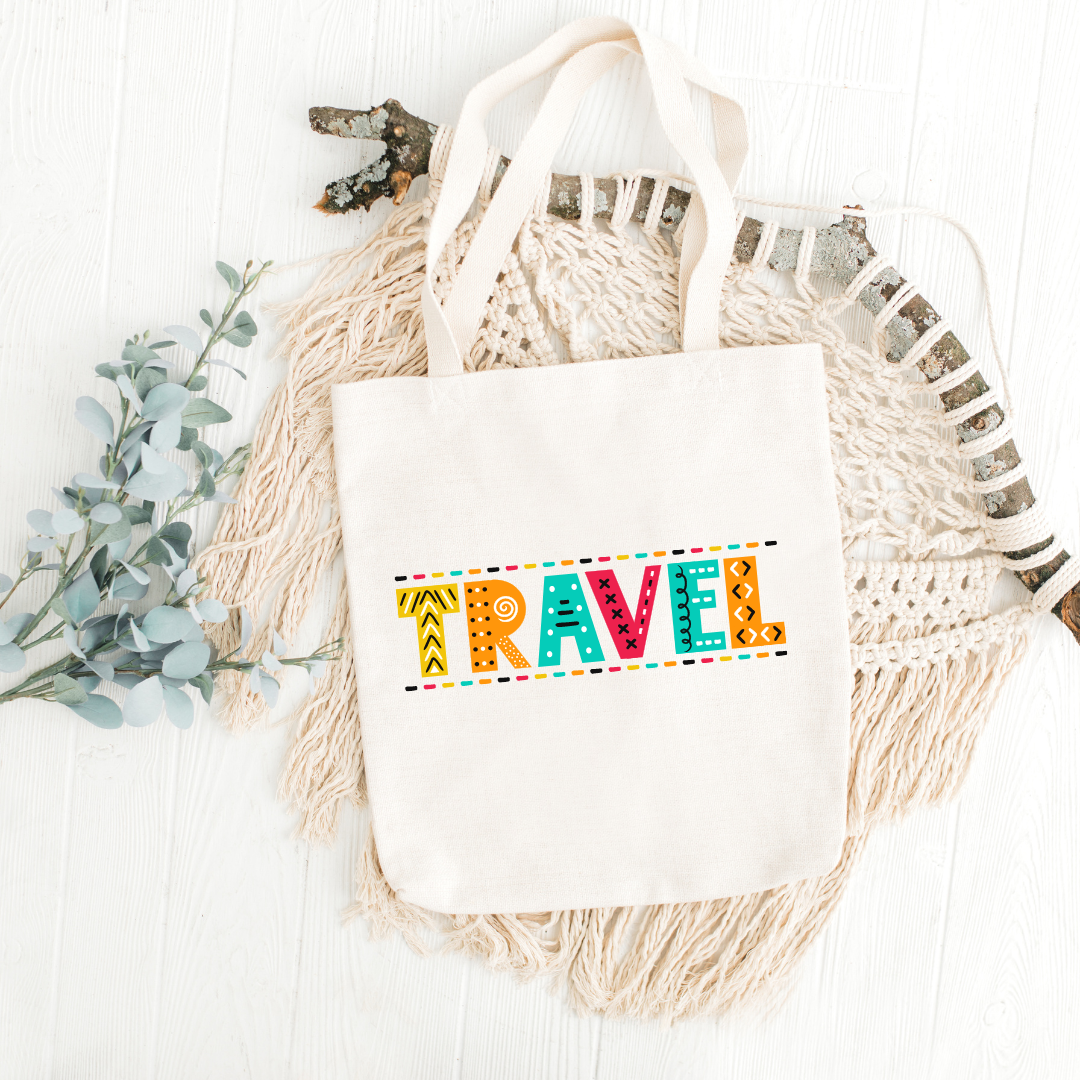 Travel Design Printed Tote Bag