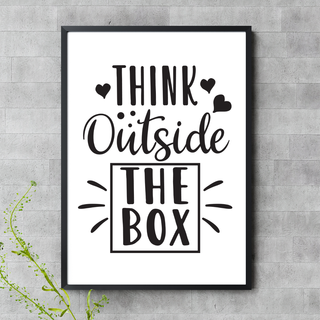 Think Outside The Box Printed Wall Art