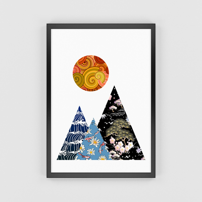 Patterned Mountains Set of 3