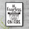 Be Fearless Motivational Wall Art