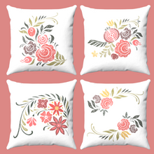 Load image into Gallery viewer, Floral Arrangement Set of 4 Cushions
