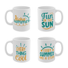 Summer Time Set of 4 Mugs