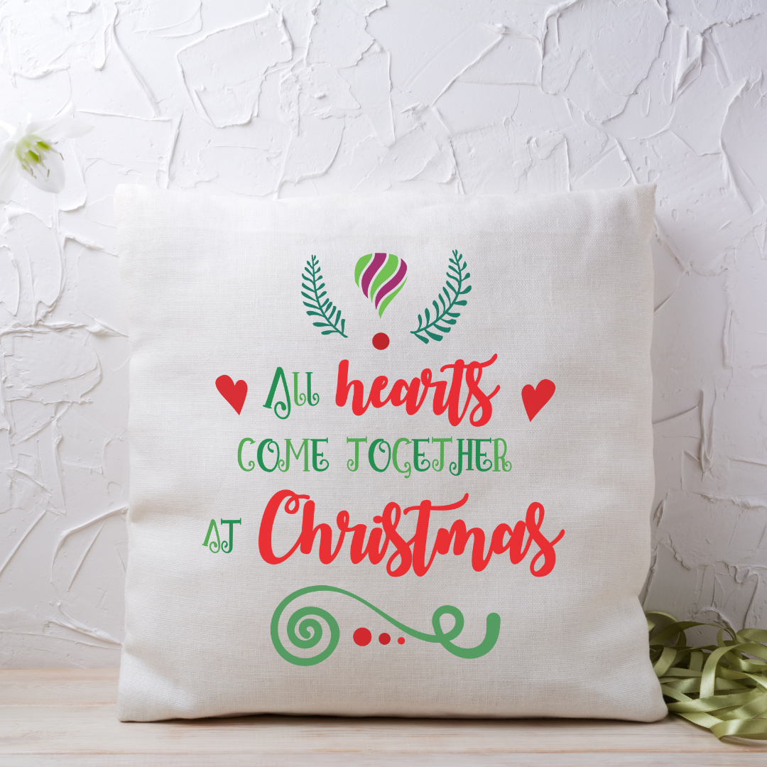 All Hearts Come Together At Christmas Cushion