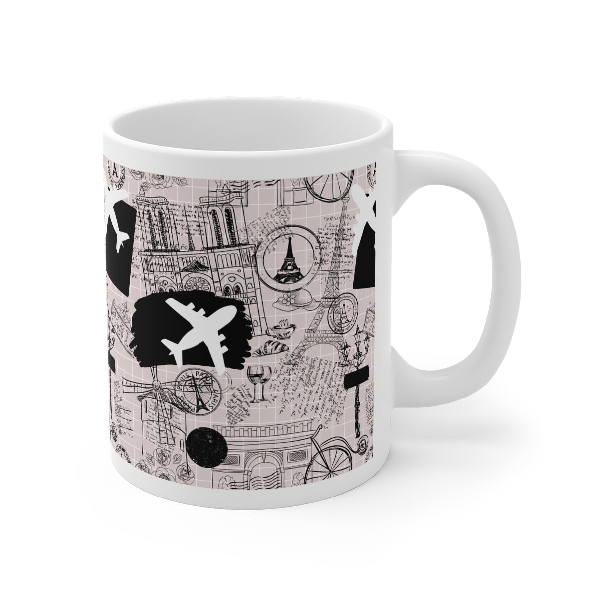 Travel the World Printed Coffee Mug