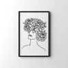 Floral Hair Women Wall Art