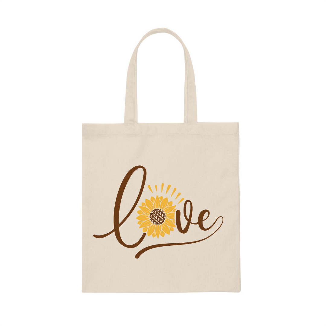 Love + Sunflower Tote Bag