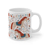 Nordic Horses Pattern Printed Coffee Mug
