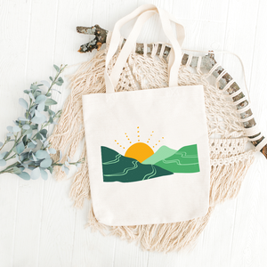 Mountain Views Printed Tote Bag