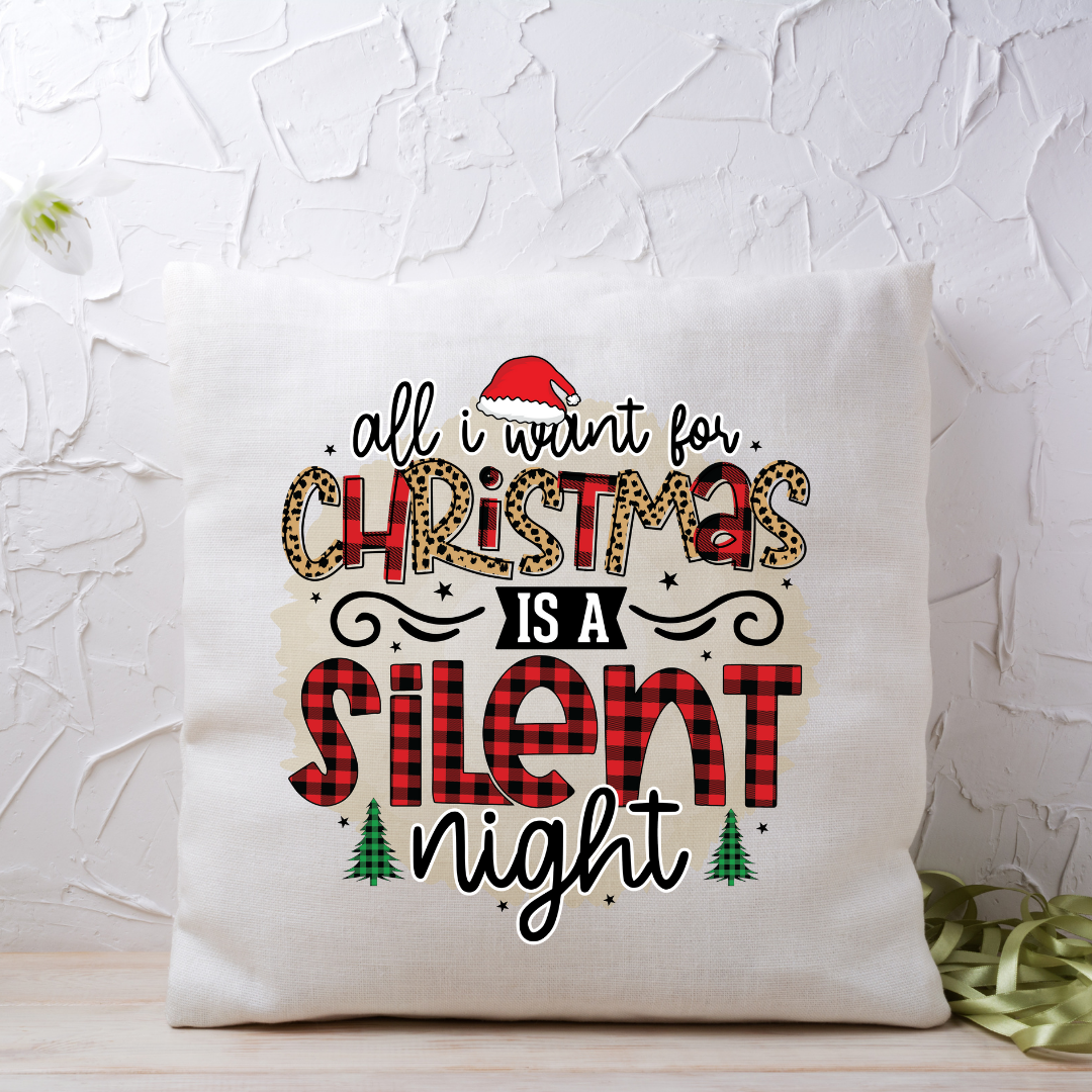 Silent Night For Christmas - Printed Cushion