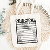 Principal Nutritional Facts Tote Bag