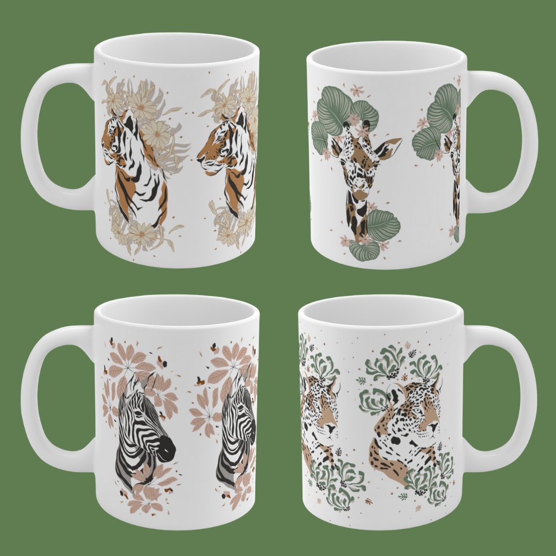Wild Life Set of 4 Mugs