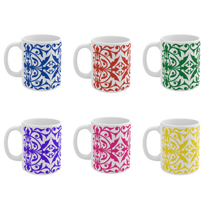Victorian Motif Mug Set of 6