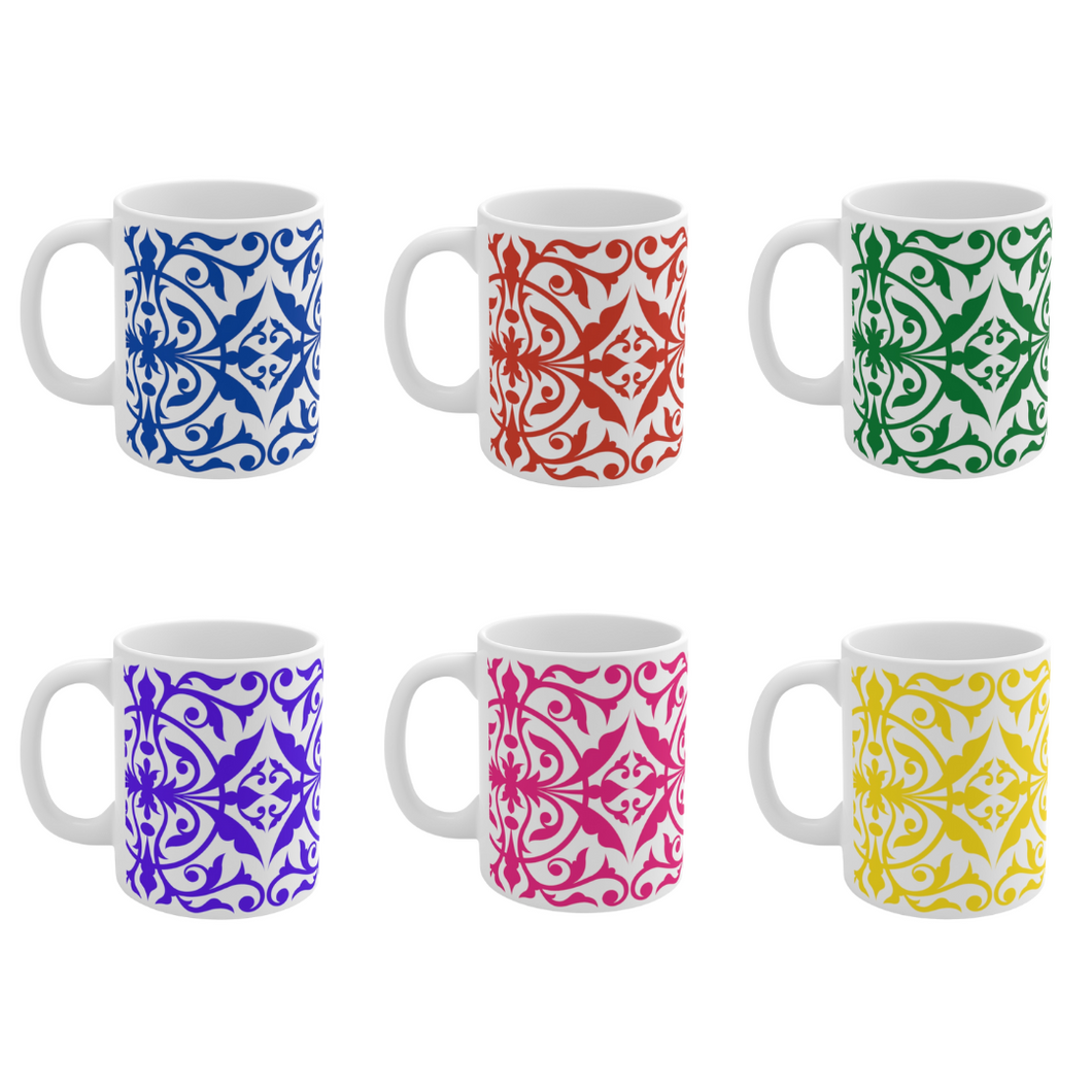 Victorian Motif Mug Set of 6