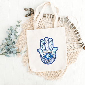 Khamsa Hand Printed Tote Bag