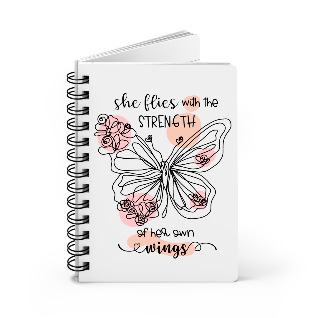 Aesthetic Butterfly Line Art Notebook