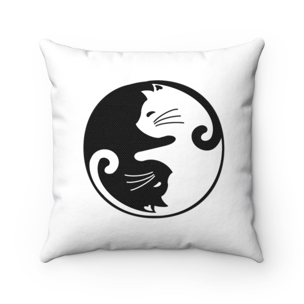 Ying Yang Cats Pillow