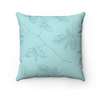 Aquamarine Floral Home Pillow
