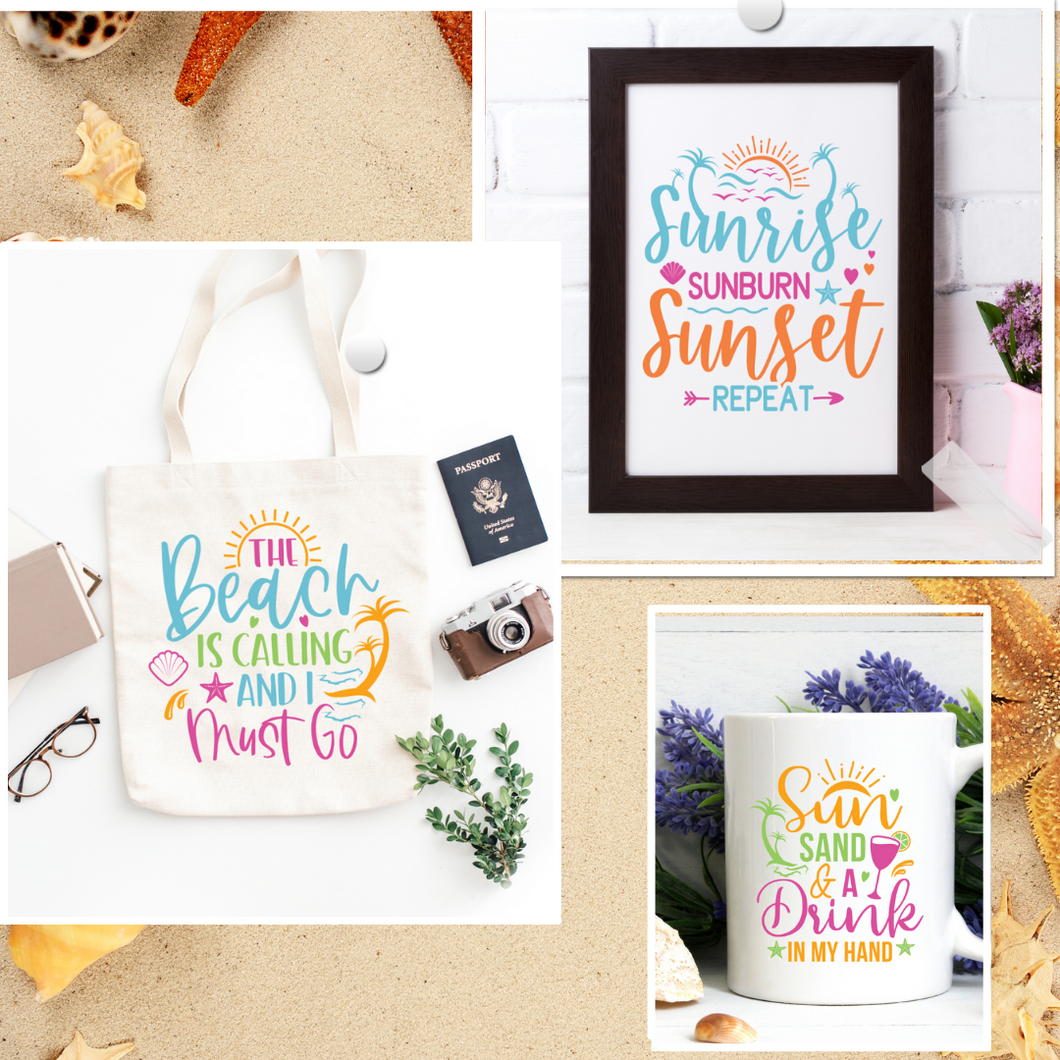 Summer Bundle Tote Bag, Mug and Wall Art