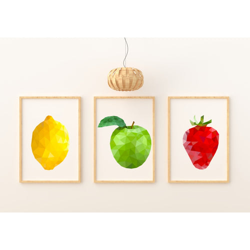 Fruits Wall Art Set of 3