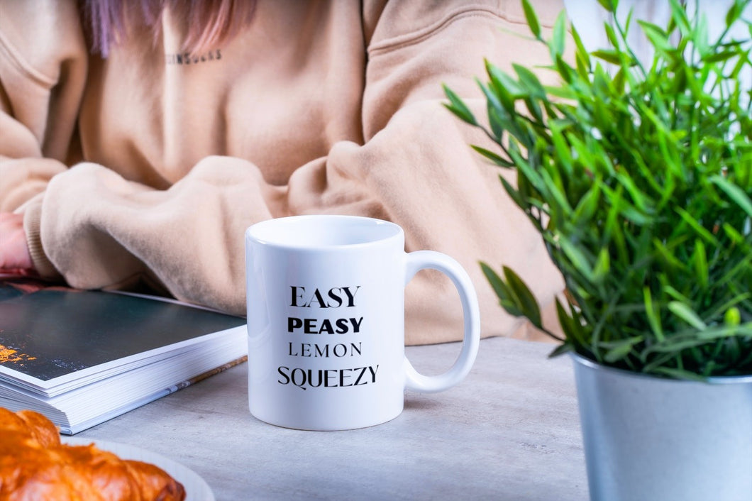 Easy Peasy Lemon Squeezy Printed Coffee Mug