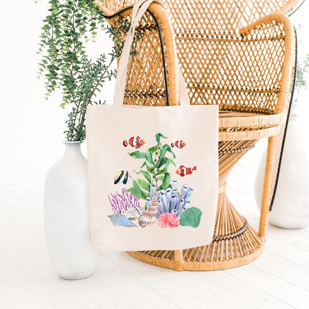 Watercolor Fish Tote Bag
