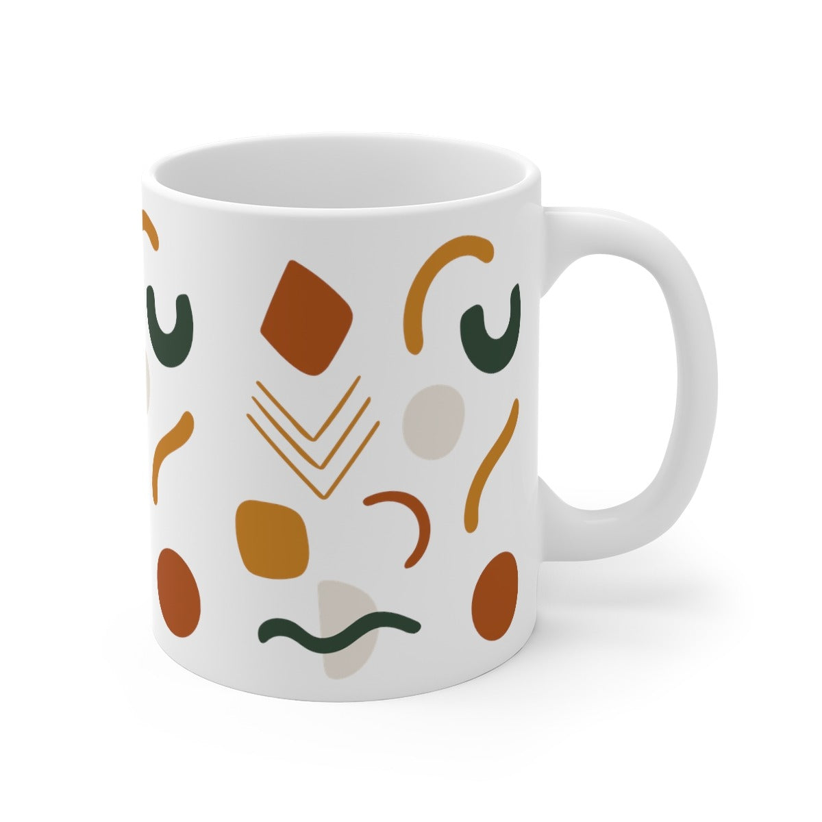 Abstract Pattern Printed Coffee Mug