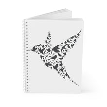Load image into Gallery viewer, Black and White Sparrow Printed Notebook
