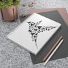 Black and White Sparrow Printed Notebook