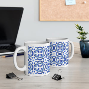 Blue Design Printed Mug