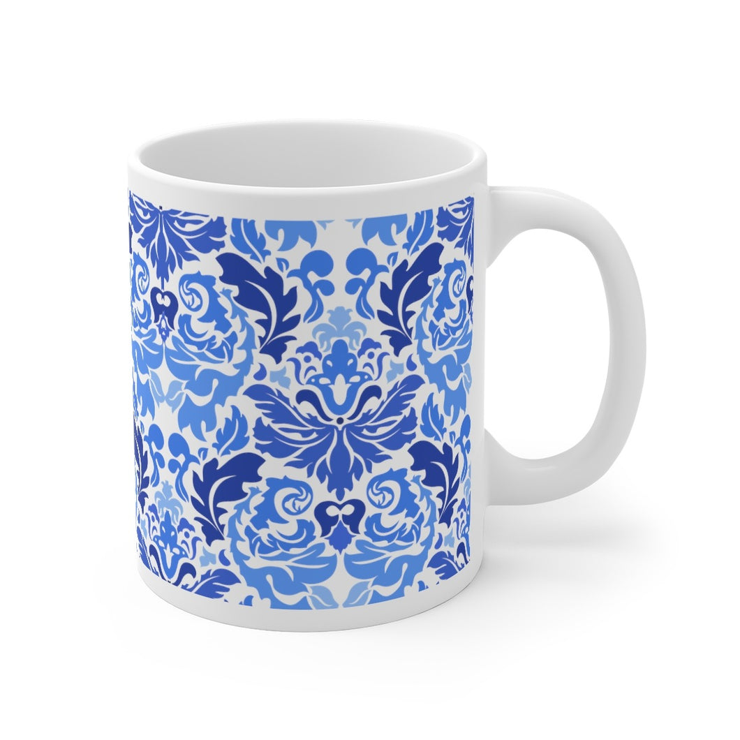 Blue Paisley Printed Coffee Mug